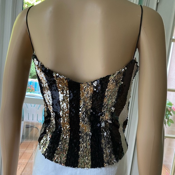 trf collection flip sequin top by zara size x small - Picture 3 of 10